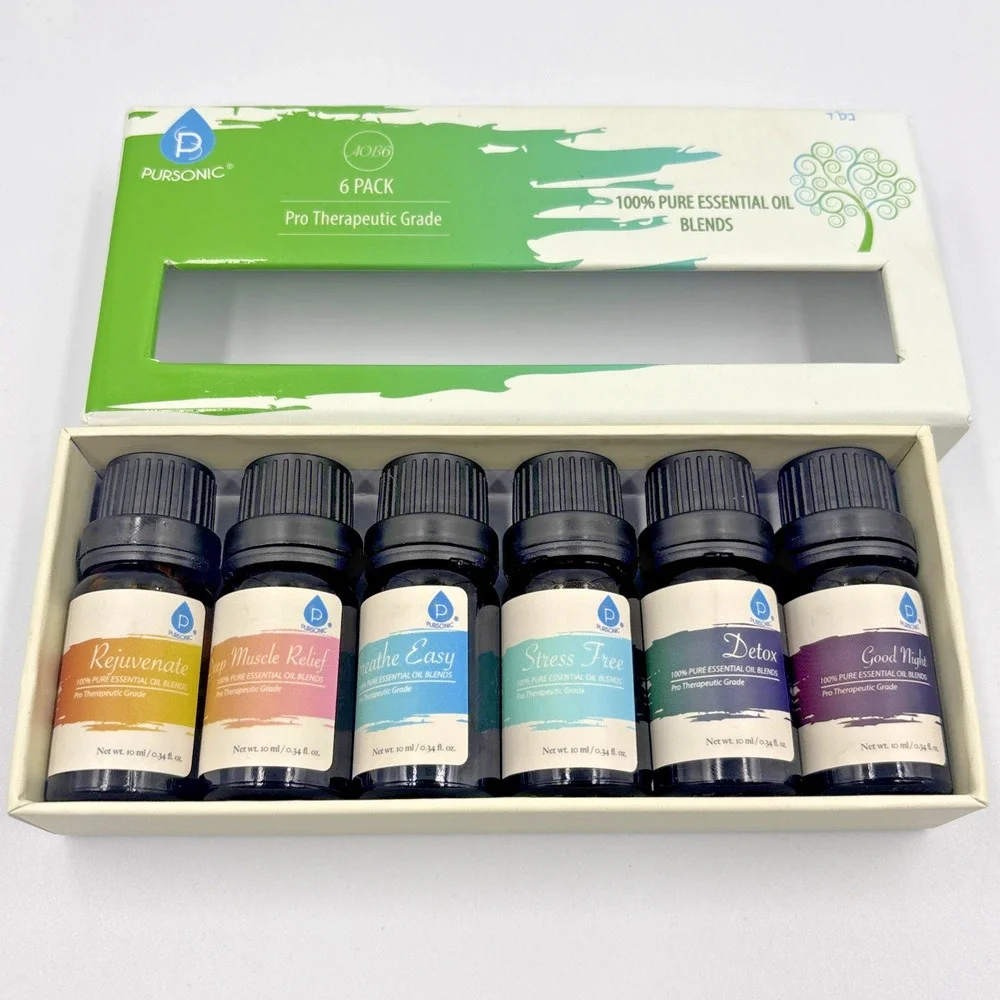 6 Pack of 100% Pure Essential Aromatherapy Oils Blends NEW
